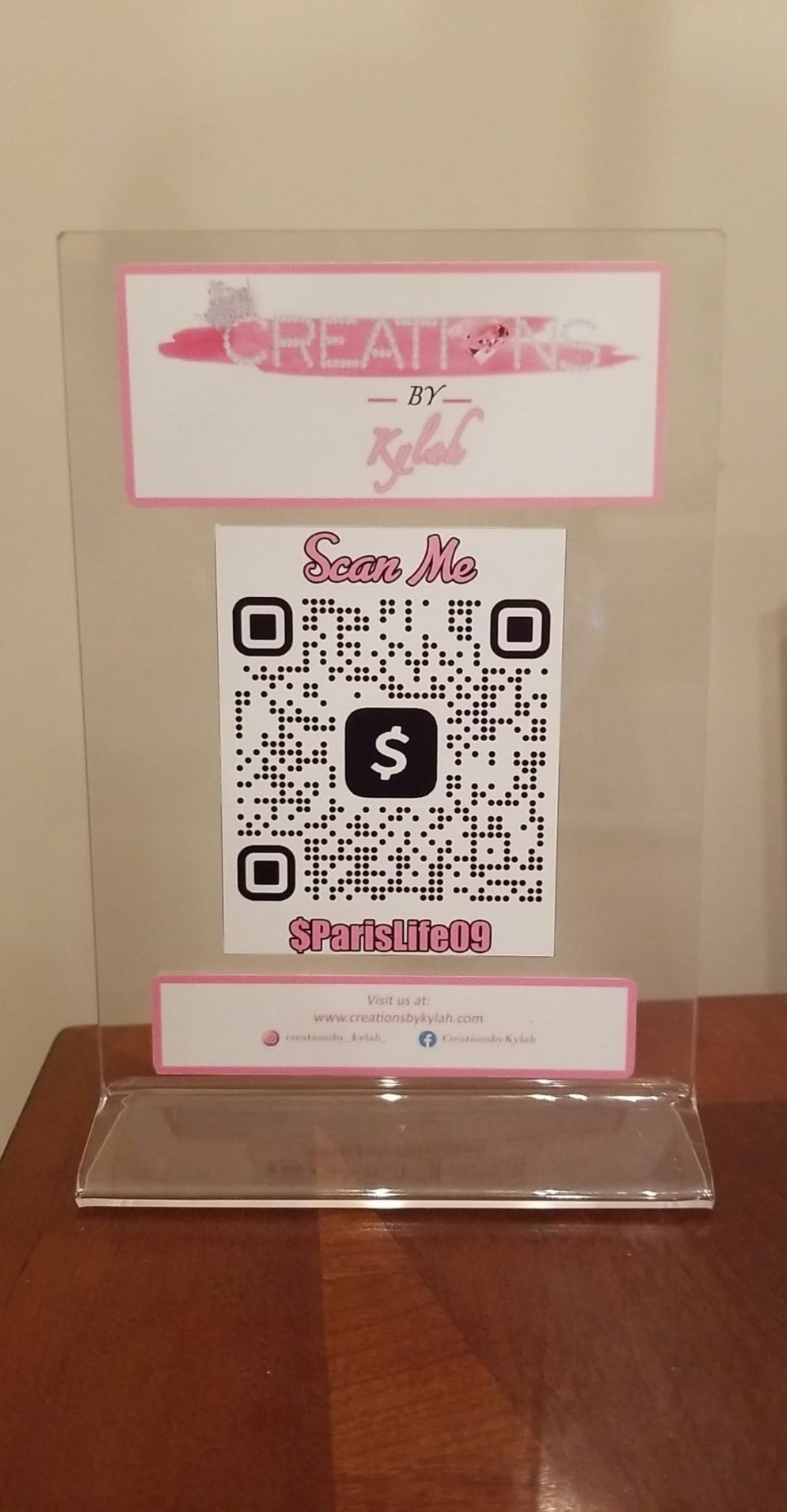 Acrylic QR Code Sign